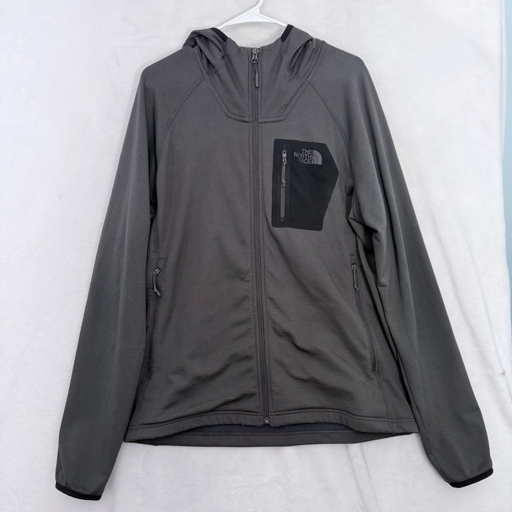 The North Face Borod Hoodie Mens L Gray Full Zip Lightweight Outdoor